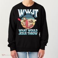 Disc Golf Wwjt What Would Jesus Throw Frisbee Golf Christian Women's Sweatshirt thumb 0