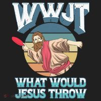 Disc Golf Wwjt What Would Jesus Throw Frisbee Golf Christian Women's Sweatshirt thumb 2