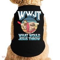 Disc Golf Wwjt What Would Jesus Throw Frisbee Golf Christian Doggie Tank thumb 0