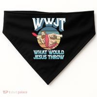 Disc Golf Wwjt What Would Jesus Throw Frisbee Golf Christian USA-Made Doggie Bandana thumb 0