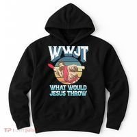Disc Golf Wwjt What Would Jesus Throw Frisbee Golf Christian Hoodie thumb 0