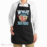 Disc Golf Wwjt What Would Jesus Throw Frisbee Golf Christian Apron thumb 2