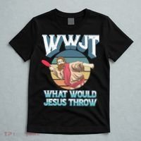 Disc Golf Wwjt What Would Jesus Throw Frisbee Golf Christian T-Shirt thumb 5