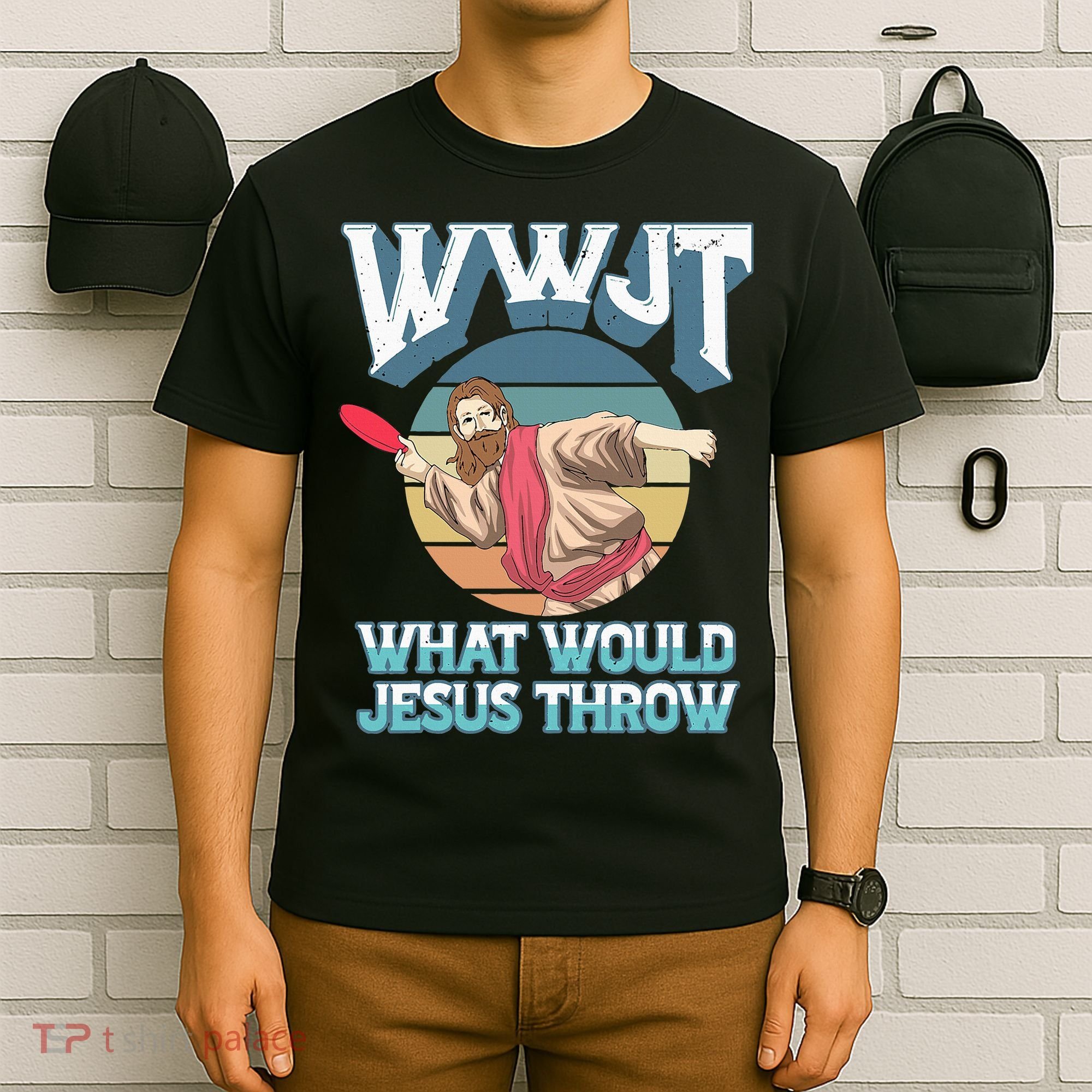 Disc Golf Wwjt What Would Jesus Throw Frisbee Golf Christian T-Shirt