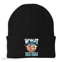 Disc Golf Wwjt What Would Jesus Throw Frisbee Golf Christian Beanie thumb 0