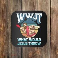 Disc Golf Wwjt What Would Jesus Throw Frisbee Golf Christian Coaster thumb 0