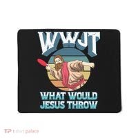 Disc Golf Wwjt What Would Jesus Throw Frisbee Golf Christian Mousepad thumb 0