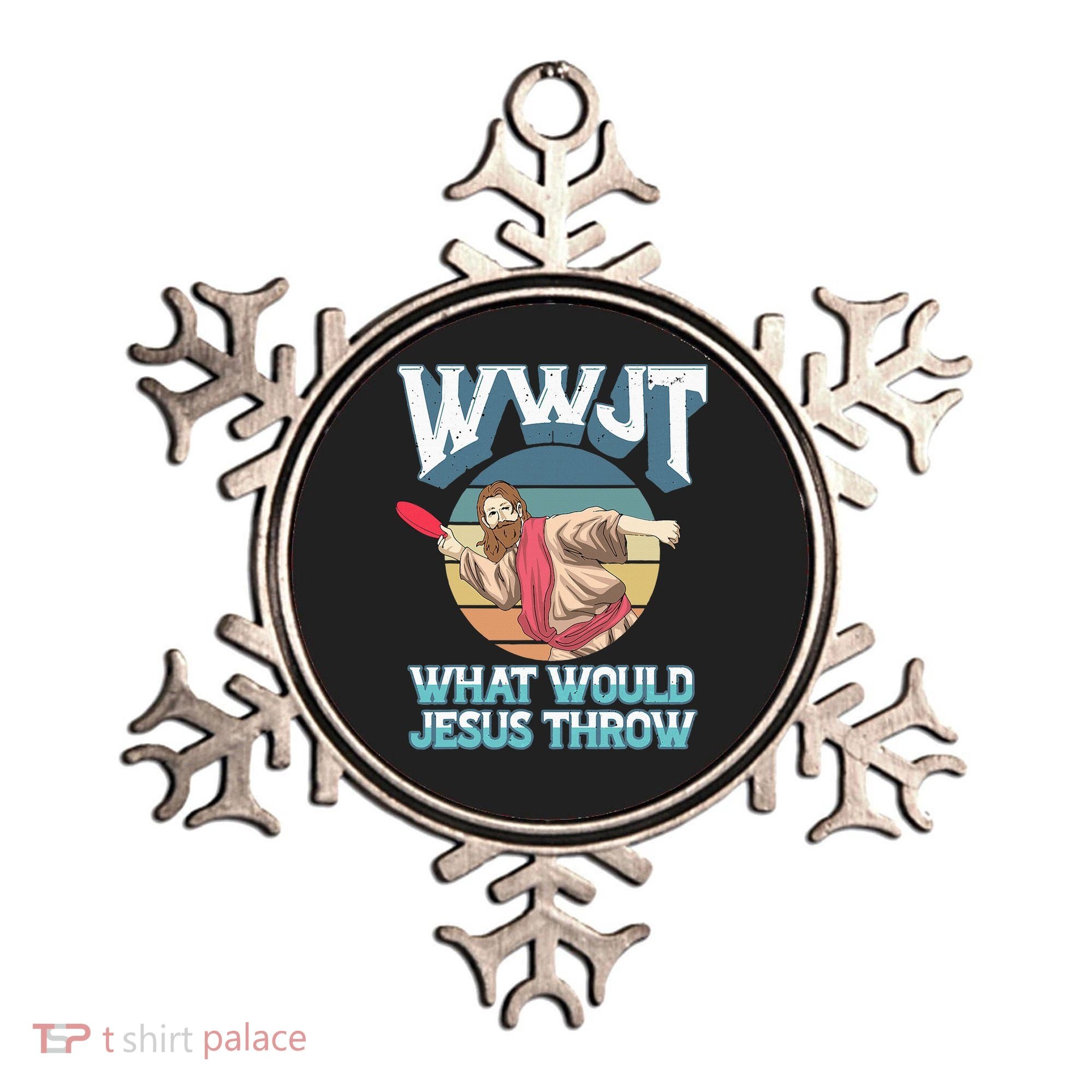 Disc Golf Wwjt What Would Jesus Throw Frisbee Golf Christian Ornament