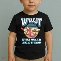 Disc Golf Wwjt What Would Jesus Throw Frisbee Golf Christian Toddler T-Shirt thumb 2