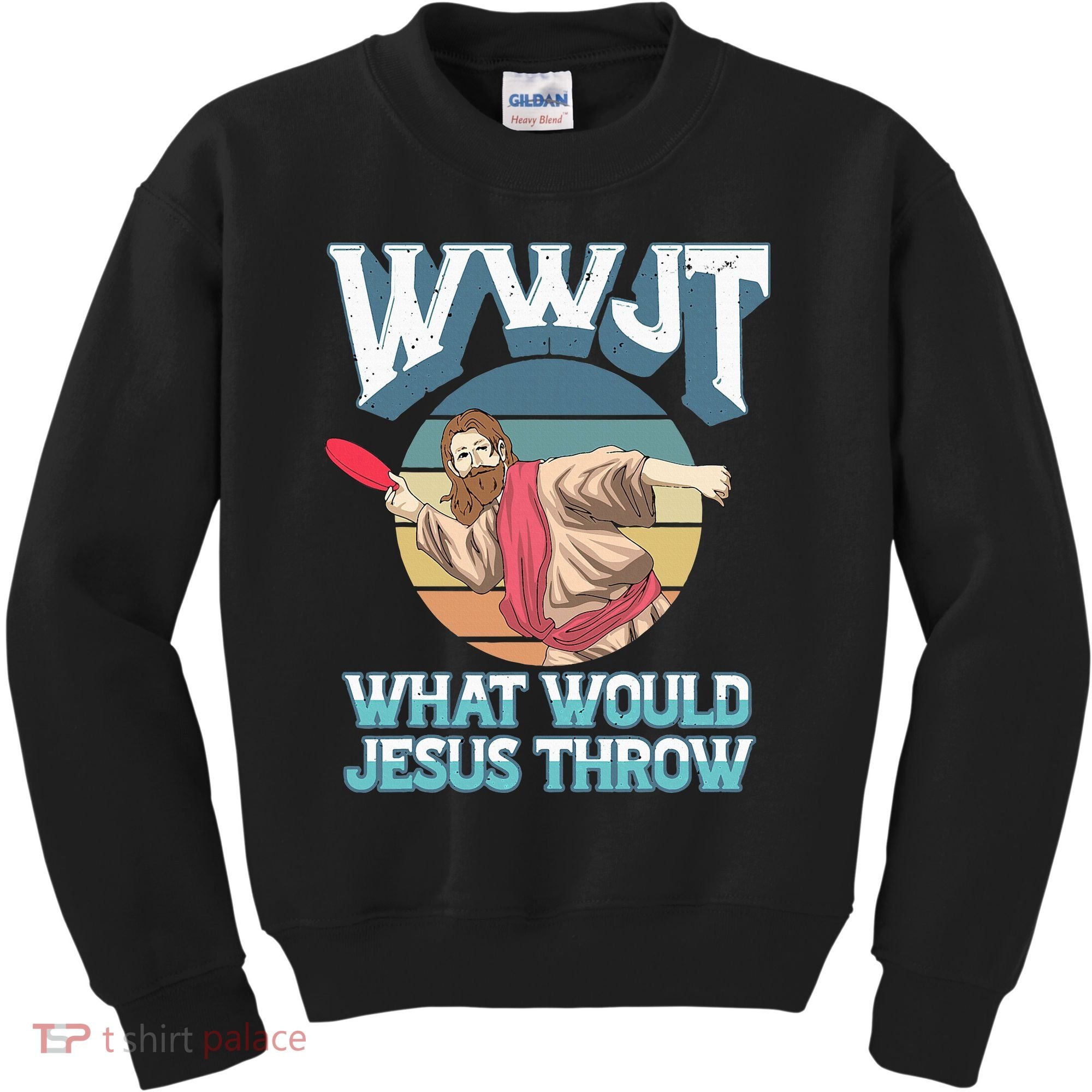 Disc Golf Wwjt What Would Jesus Throw Frisbee Golf Christian Kids Sweatshirt