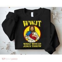 Disc Golf Wwjt What Would Jesus Throw Frisbee Sweatshirt thumb 2