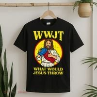 Disc Golf Wwjt What Would Jesus Throw Frisbee T-Shirt thumb 2