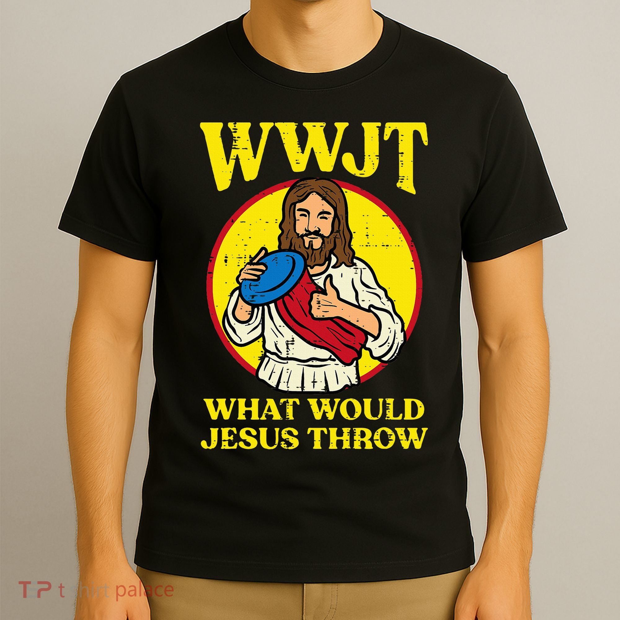 Disc Golf Wwjt What Would Jesus Throw Frisbee T-Shirt