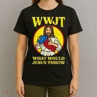 Disc Golf Wwjt What Would Jesus Throw Frisbee T-Shirt thumb 4