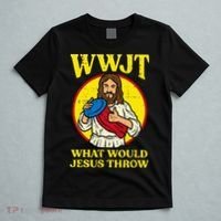 Disc Golf Wwjt What Would Jesus Throw Frisbee T-Shirt thumb 5