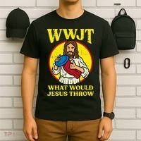Disc Golf Wwjt What Would Jesus Throw Frisbee T-Shirt thumb 6