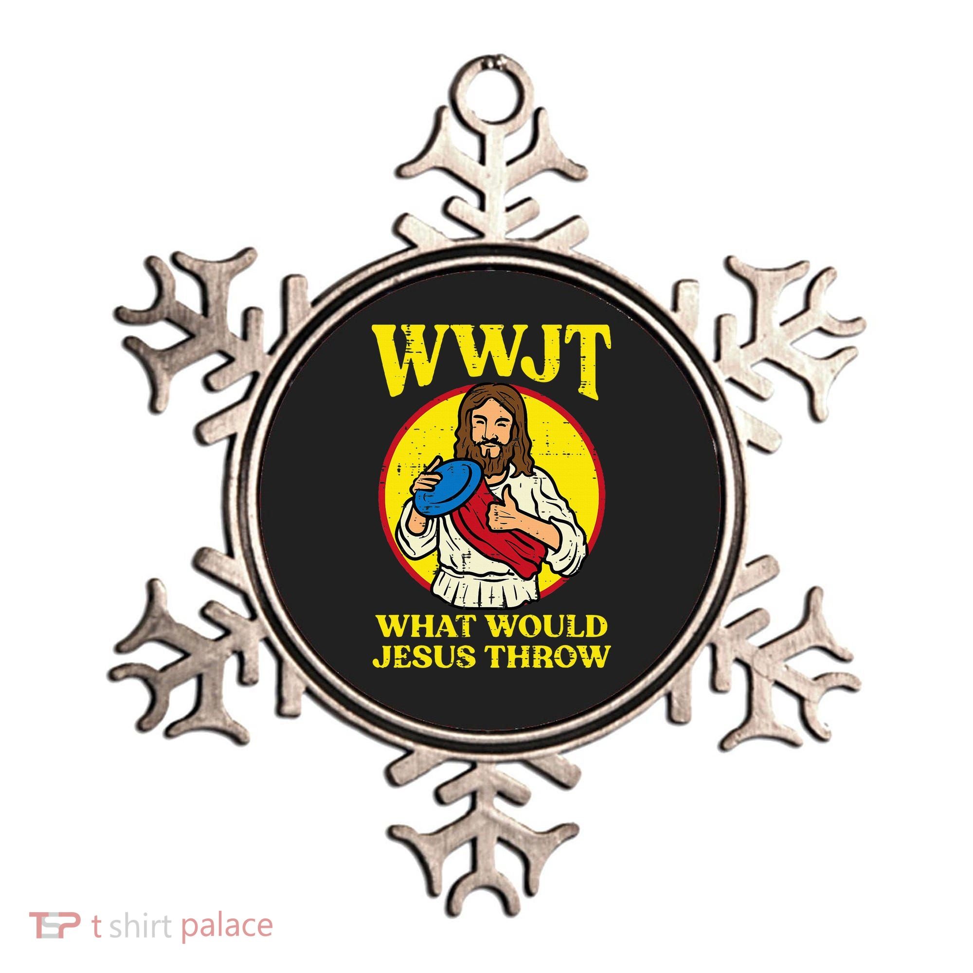 Disc Golf Wwjt What Would Jesus Throw Frisbee Ornament