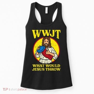 Disc Golf Wwjt What Would Jesus Throw Frisbee Women's Tank Top