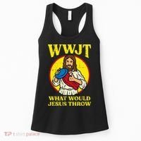 Disc Golf Wwjt What Would Jesus Throw Frisbee Women's Tank Top thumb 0
