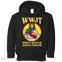 Disc Golf Wwjt What Would Jesus Throw Frisbee Toddler Hoodie thumb 0