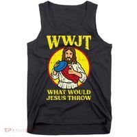 Disc Golf Wwjt What Would Jesus Throw Frisbee Tank Top thumb 0