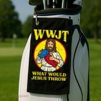 Disc Golf Wwjt What Would Jesus Throw Frisbee Golf Towel thumb 2