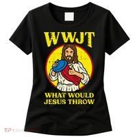 Disc Golf Wwjt What Would Jesus Throw Frisbee Women's T-Shirt thumb 0