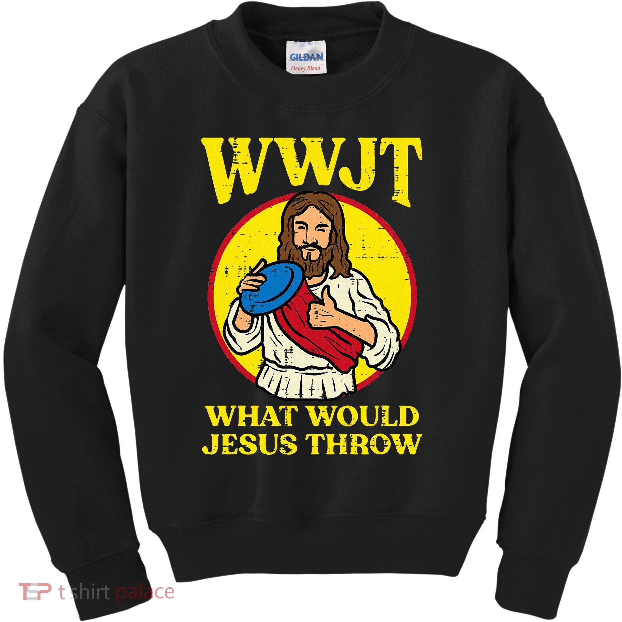 Disc Golf Wwjt What Would Jesus Throw Frisbee Kids Sweatshirt