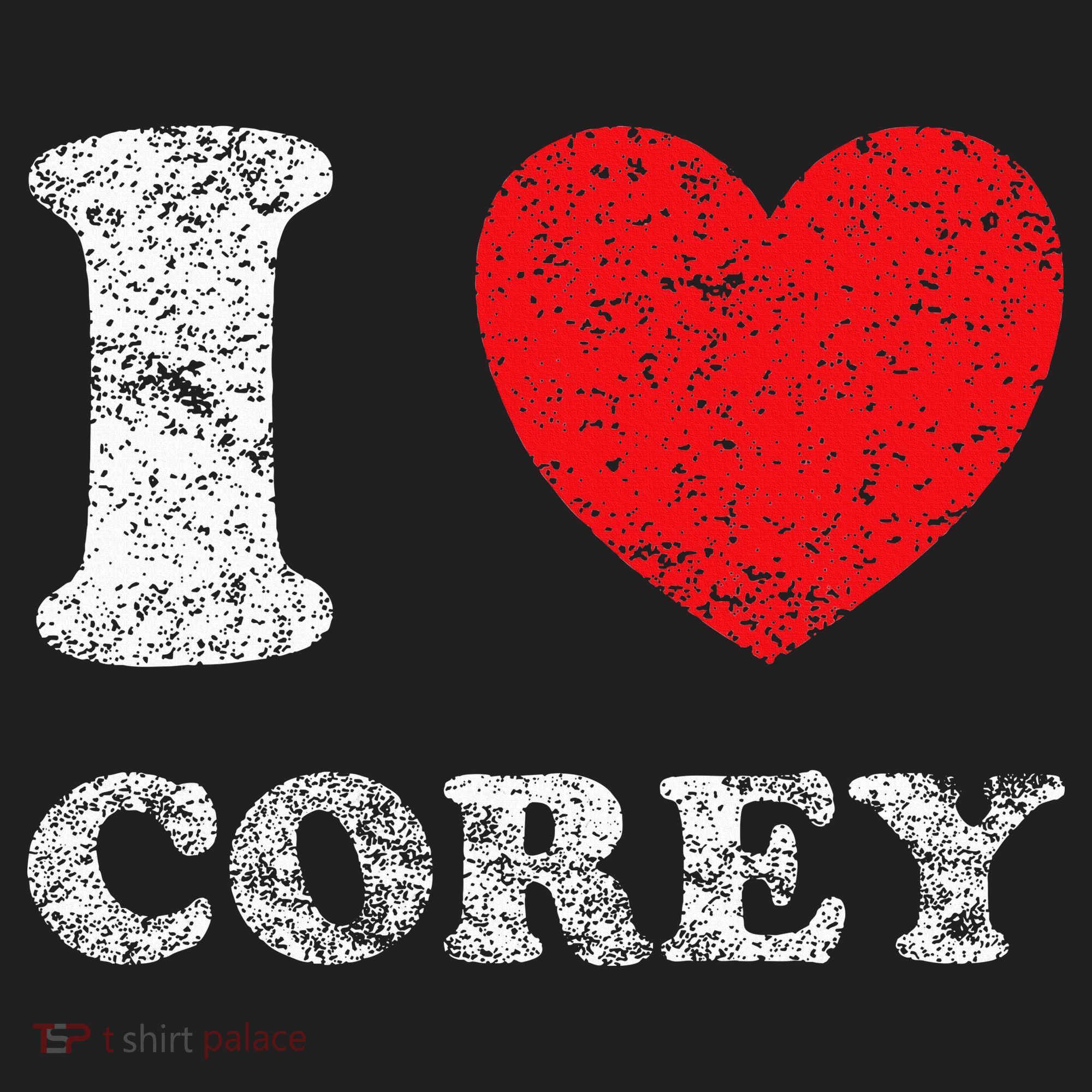 Distressed Grunge Worn Out Style I Love Corey Women's Sweatshirt