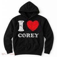 Distressed Grunge Worn Out Style I Love Corey Hoodie thumb 0