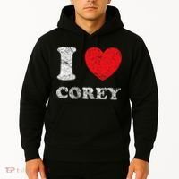 Distressed Grunge Worn Out Style I Love Corey Hoodie thumb 2