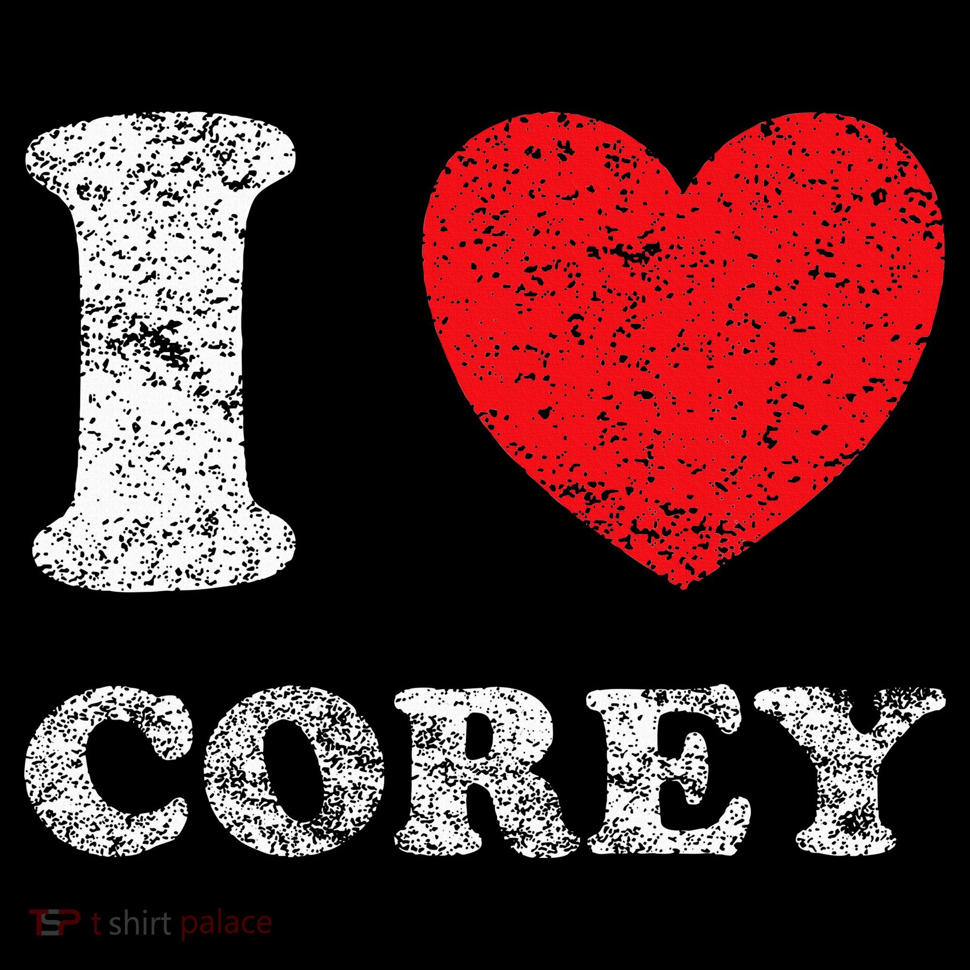 Distressed Grunge Worn Out Style I Love Corey Apron