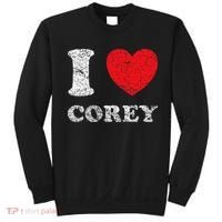 Distressed Grunge Worn Out Style I Love Corey Sweatshirt thumb 0