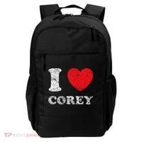 Distressed Grunge Worn Out Style I Love Corey Backpack thumb 0