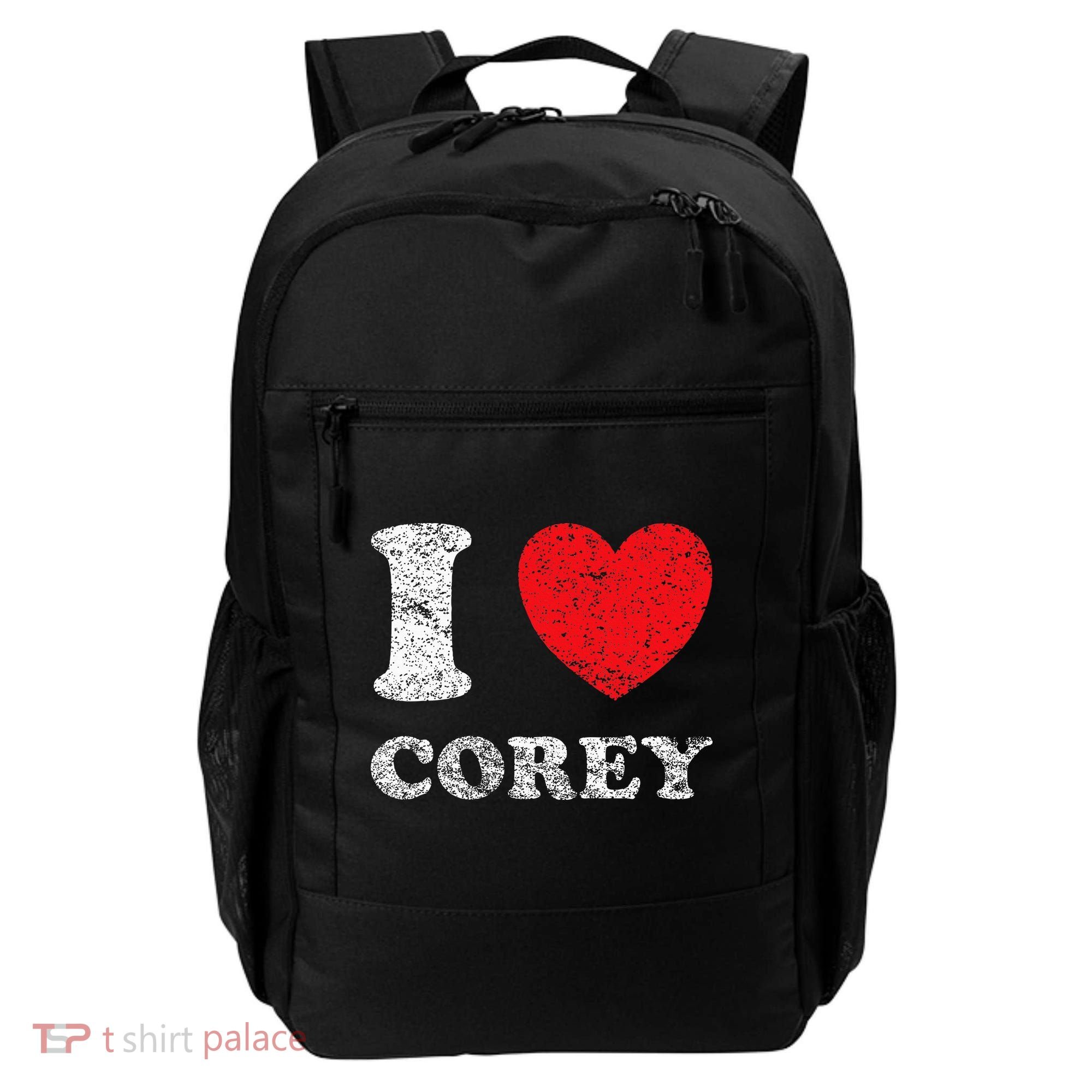 Distressed Grunge Worn Out Style I Love Corey Backpack