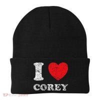 Distressed Grunge Worn Out Style I Love Corey Beanie thumb 0