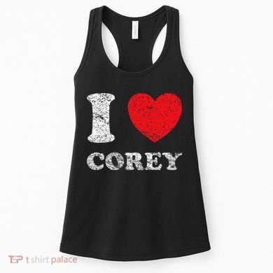 Distressed Grunge Worn Out Style I Love Corey Women's Tank Top