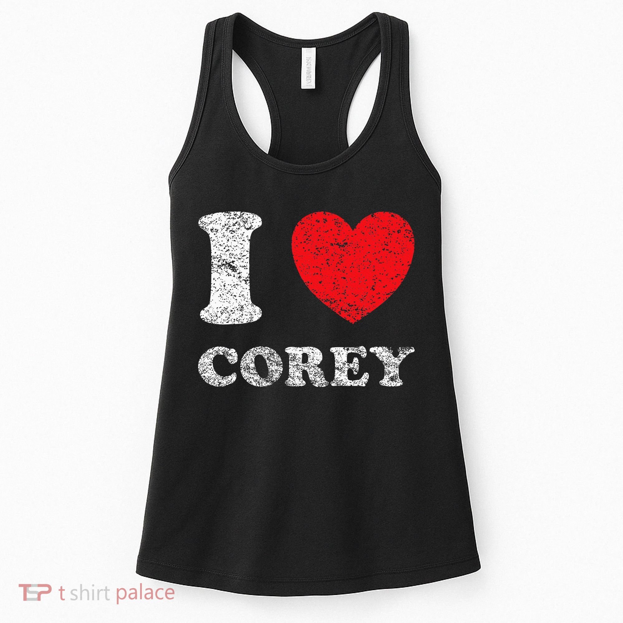 Distressed Grunge Worn Out Style I Love Corey Women's Tank Top