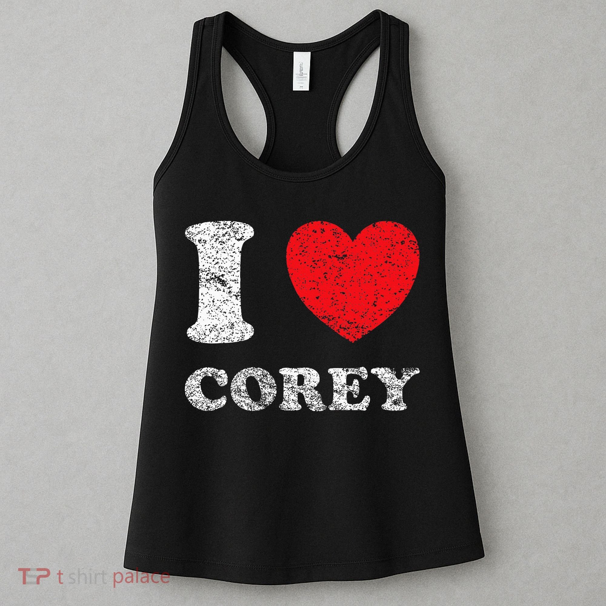 Distressed Grunge Worn Out Style I Love Corey Women's Tank Top
