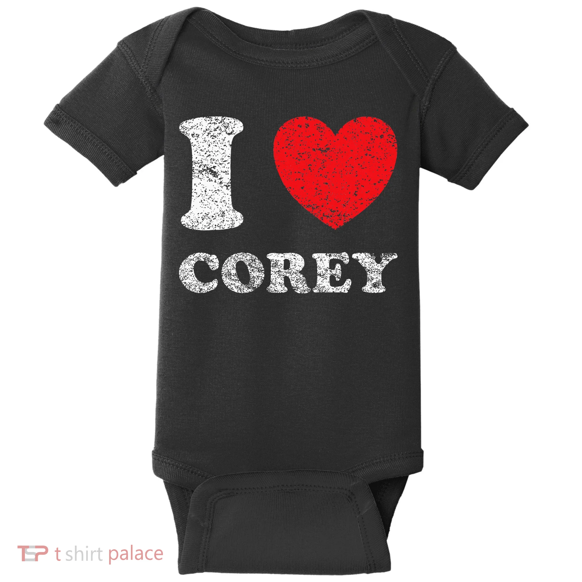 Distressed Grunge Worn Out Style I Love Corey Baby Bodysuit