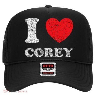 Distressed Grunge Worn Out Style I Love Corey Hat