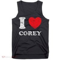 Distressed Grunge Worn Out Style I Love Corey Tank Top thumb 0