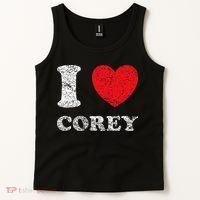 Distressed Grunge Worn Out Style I Love Corey Tank Top thumb 2
