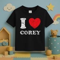 Distressed Grunge Worn Out Style I Love Corey Toddler T-Shirt thumb 3