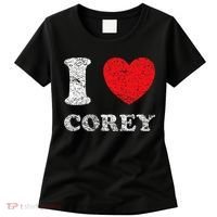 Distressed Grunge Worn Out Style I Love Corey Women's T-Shirt thumb 0