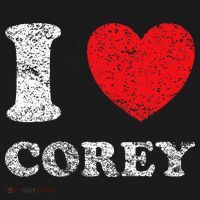 Distressed Grunge Worn Out Style I Love Corey Kids Long Sleeve Shirt thumb 2