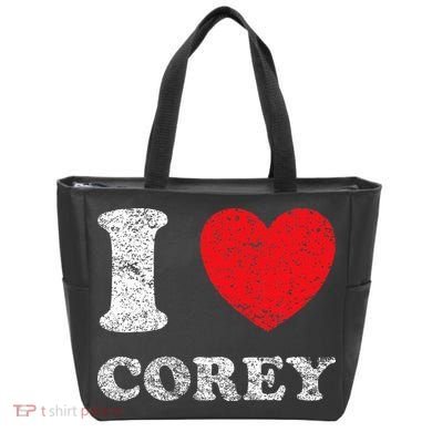 Distressed Grunge Worn Out Style I Love Corey Tote Bag