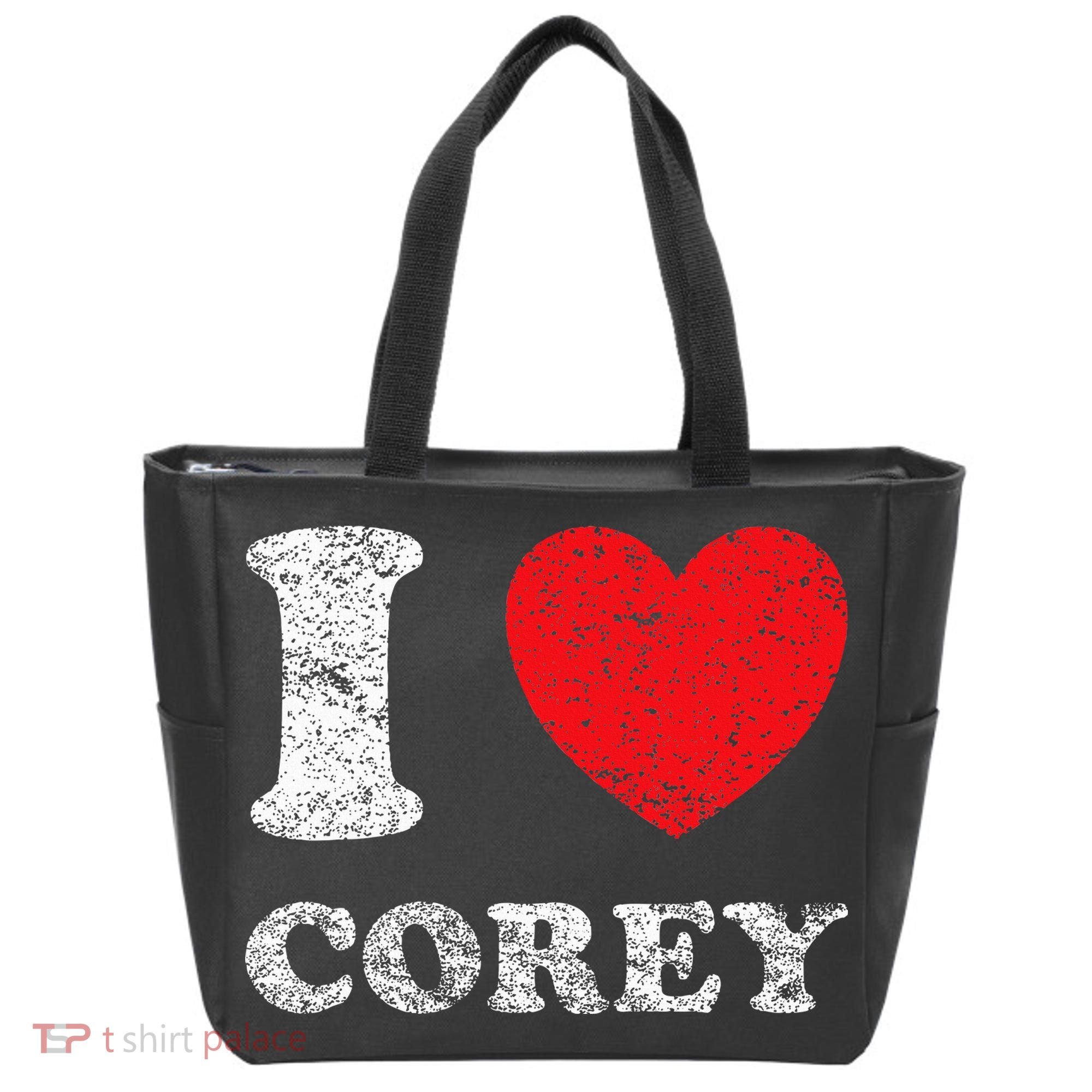 Distressed Grunge Worn Out Style I Love Corey Tote Bag