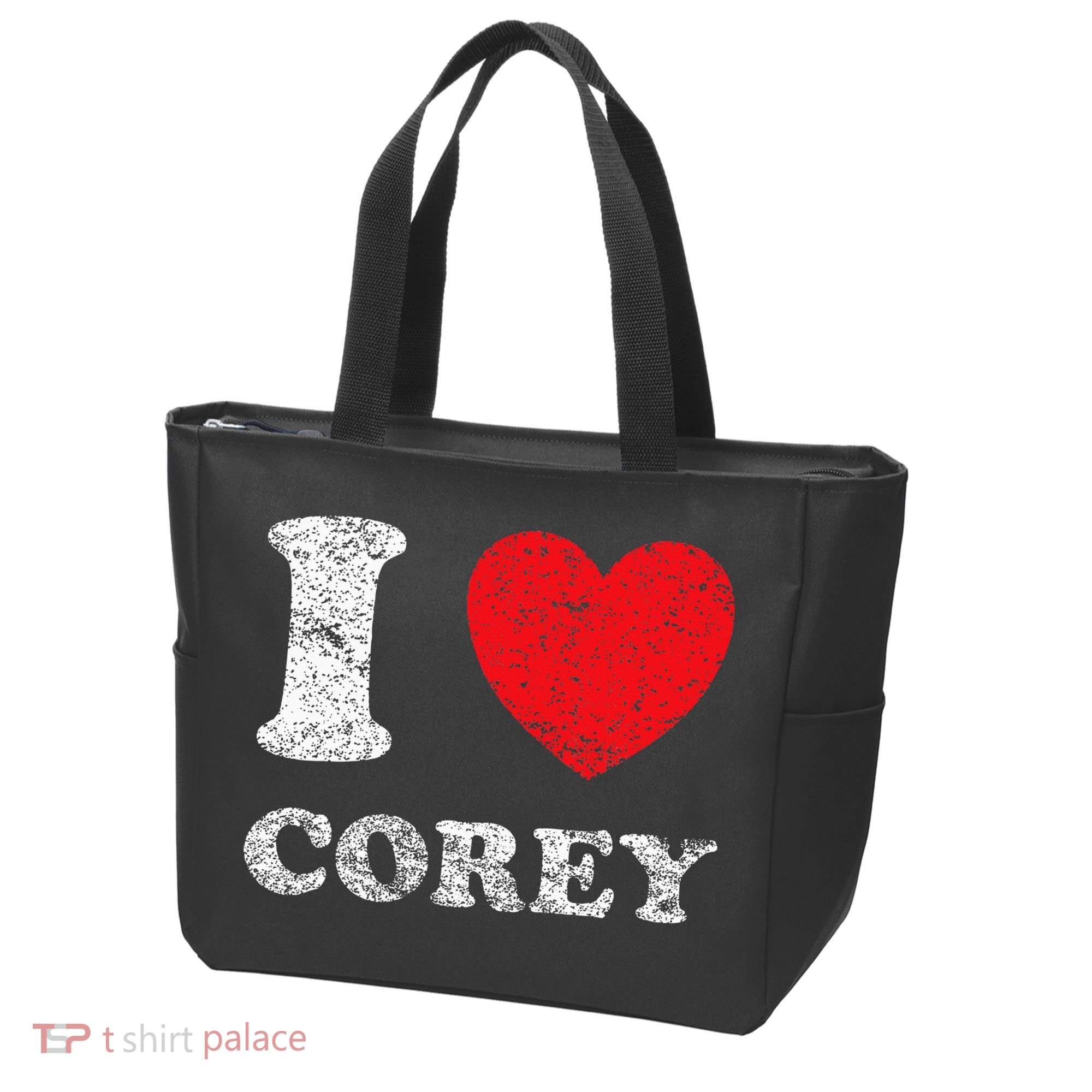 Distressed Grunge Worn Out Style I Love Corey Tote Bag