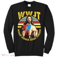 Disc Golf What Would Jesus Throw Frisbee Golf Wwjt Christian Sweatshirt thumb 0